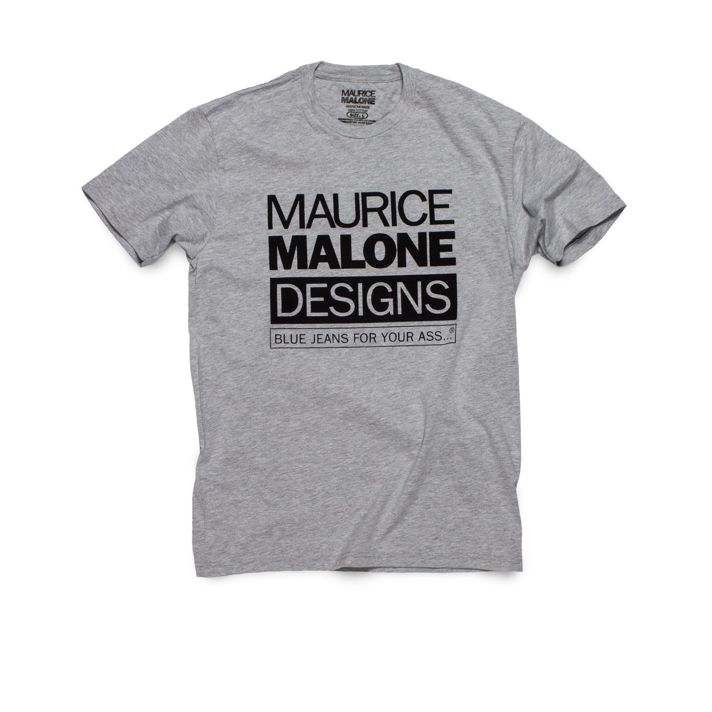 Maurice Malone t-shirt heather gray iconic streetwear logo