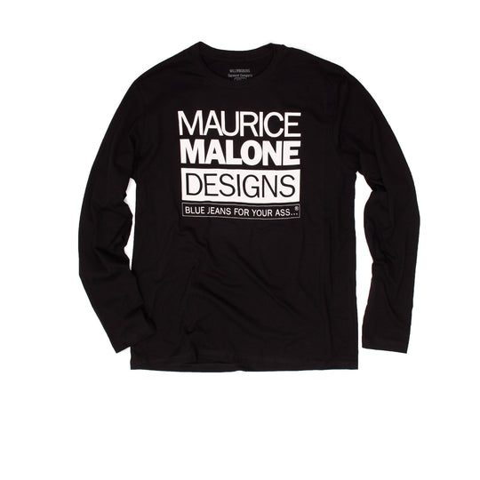 Maurice Malone iconic 90s streetwear logo long sleeve t-shirt in the color black