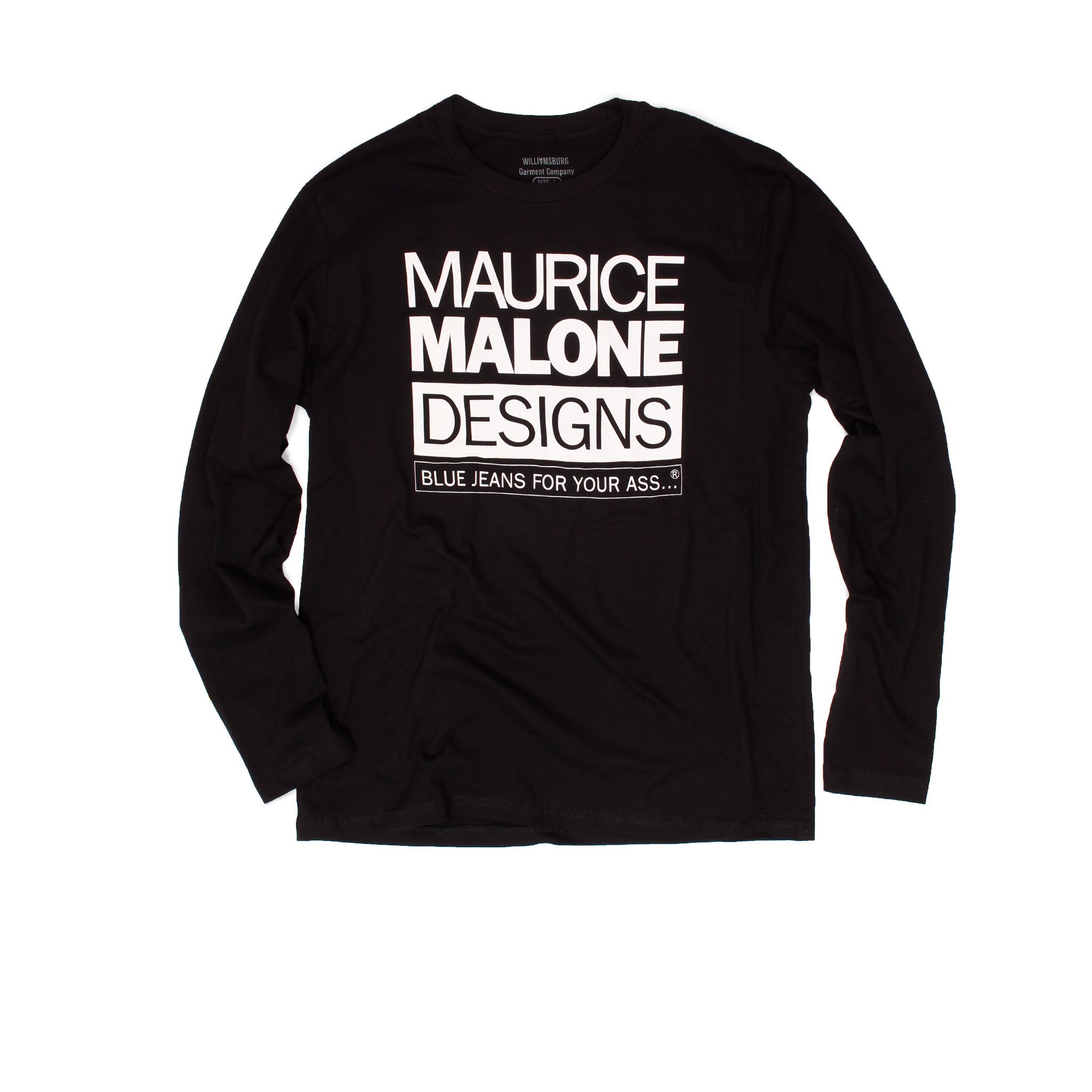 Maurice Malone iconic 90s streetwear logo long sleeve t-shirt in the color black